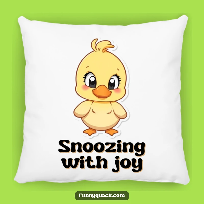 Funny Joyful Duck Pillow: Soft Cushion, Big Eyes, Comfy Happiness