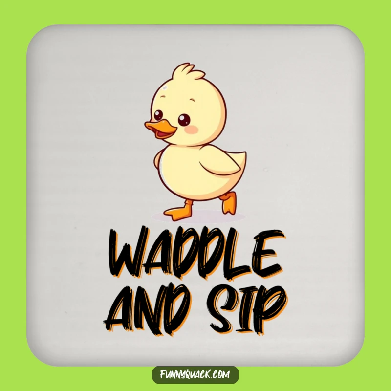 Funny Kawaii Duck Boots Coaster: Protect Surfaces with Waddling Humor