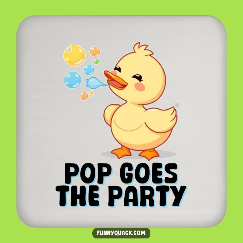 Funny Duck Bubbles Coaster: Protect Surfaces with Delightful Cartoon Fun