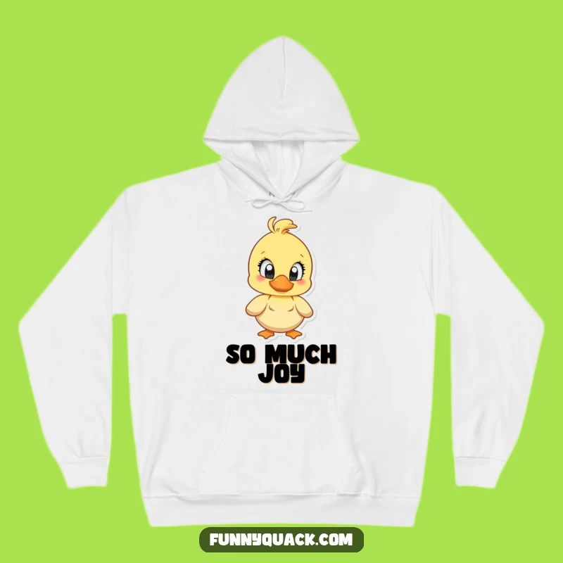 Funny Joyful Duck Hoodie: Cozy, Big Eyes, Perfect Gift for Quacking Fun