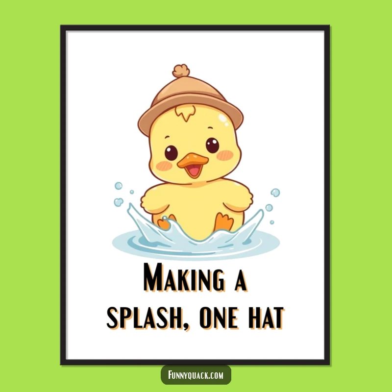 Free Printable Funny Duck Wall Art - Hat Splashy Downloadable Decor!
