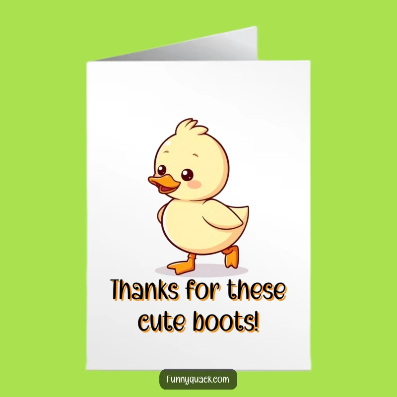 Free Printable Thank You Duck Card - Tiny Boots Waddling - Downloadable Appreciation!