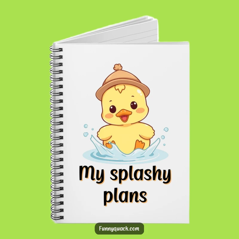 Funny Kawaii Duck Hat Notebook: Jot Down Fun with Splashy Enthusiasm