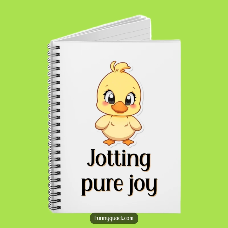 Funny Joyful Duck Notebook: Big Eyes Quack, Journal Your Happy Thoughts