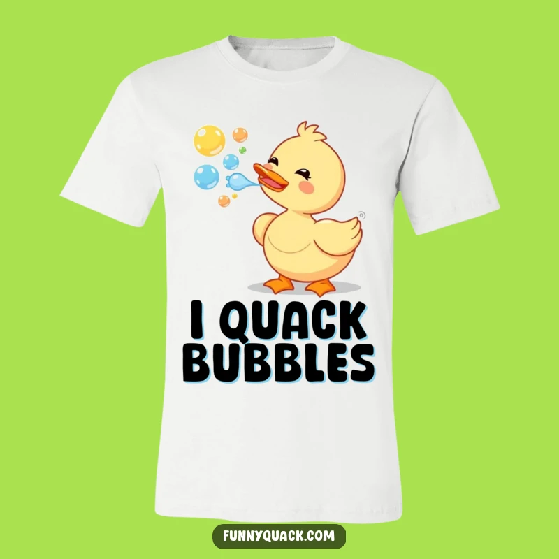 Funny Duck Bubbles T-Shirt: Delightful Cartoon Character Tee, Perfect Funny Gift